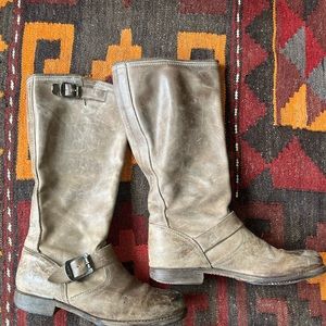 Frye Veronica Slouch tall boots brown grey - 9 Leather